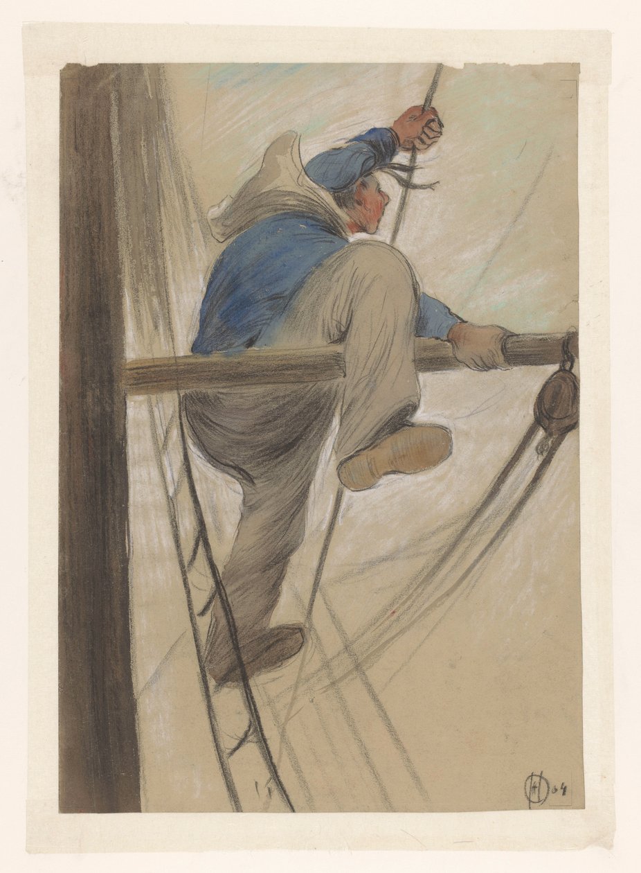 Sømand i rigningen af Herman Heijenbrock (signed by artist)