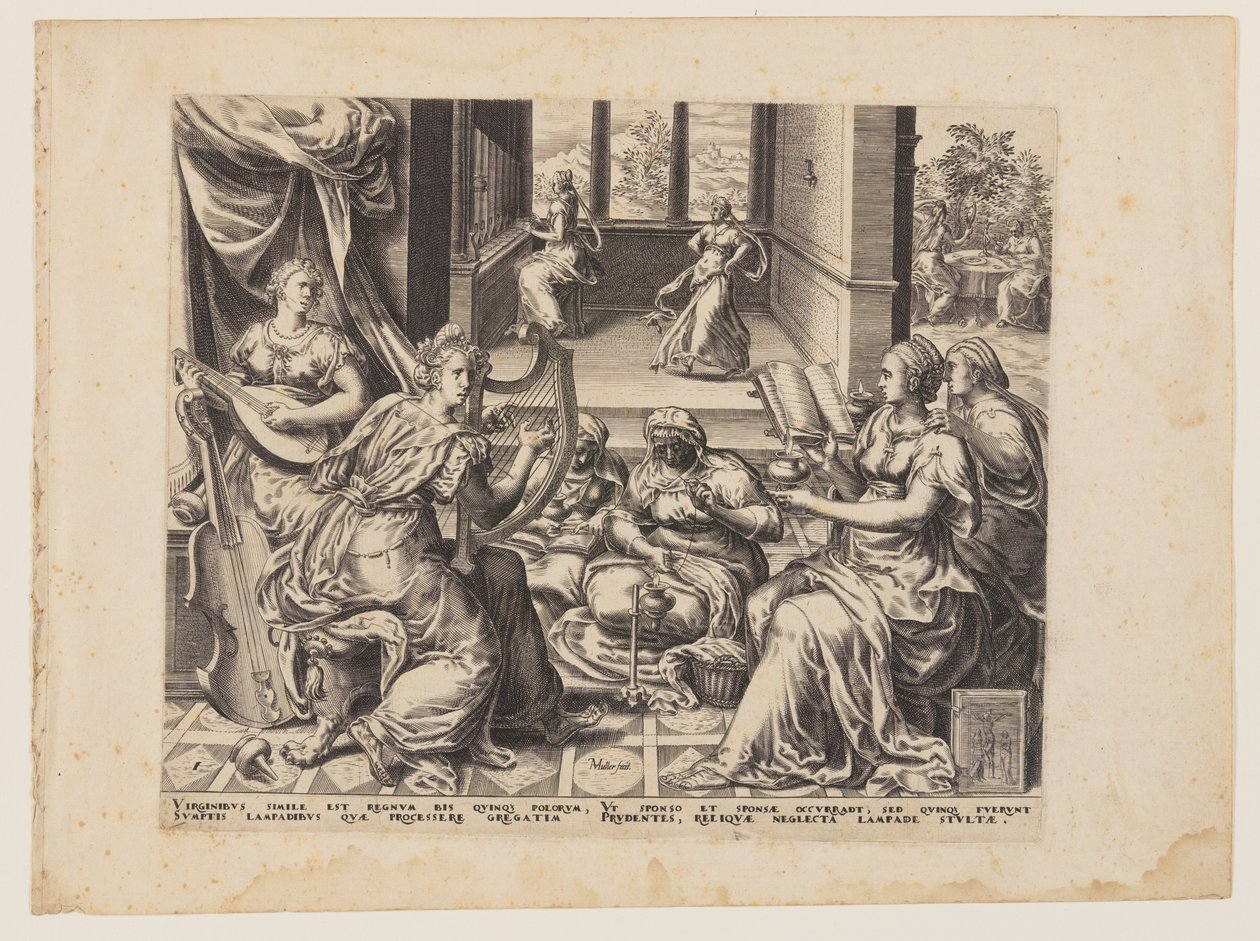 Lignelsen om de kloge og de tåbelige jomfruer: De kloge jomfruer af Herman Jansz. Muller
