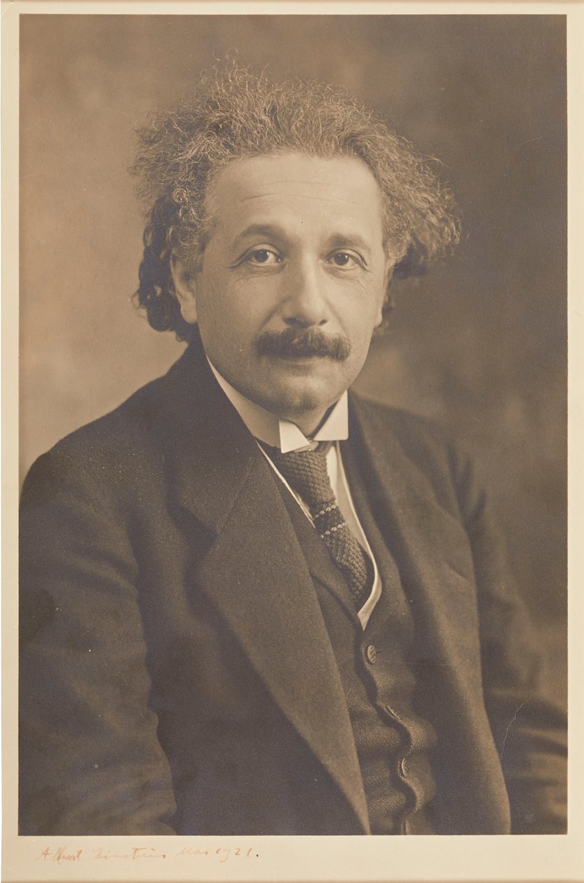 Portræt af Albert Einstein 1879-1955, 1921. af Herman Mishkin