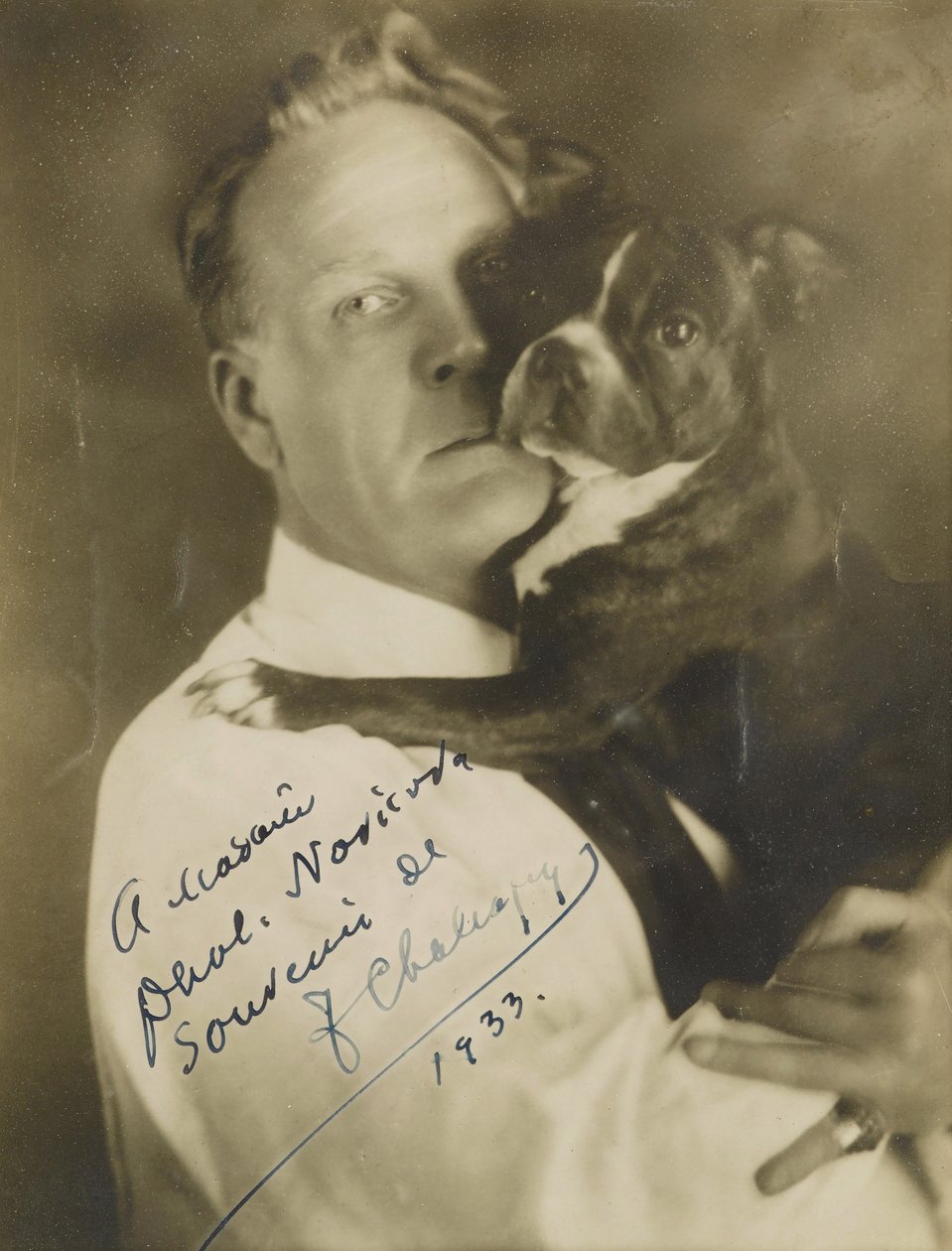Portræt af sangeren Feodor Ivanovich Chaliapin 1873-1938, ca. 1930. af Herman Mishkin