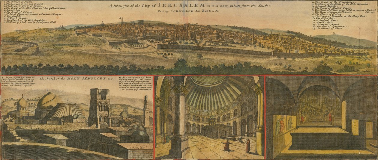Udsigt over Jerusalem fra 1730