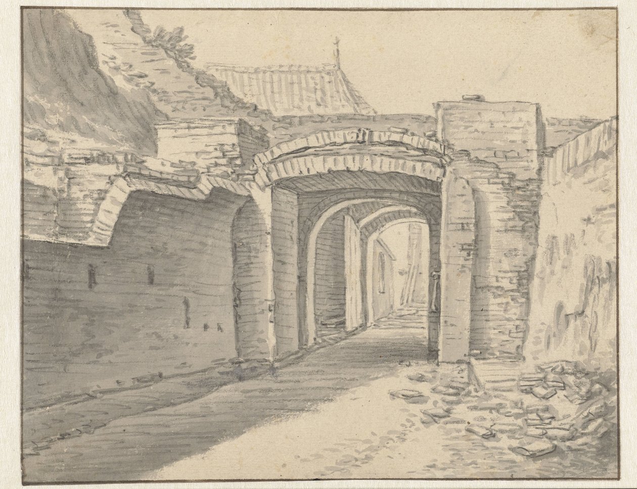 Passage under Utrechts bymur af Herman Saftleven