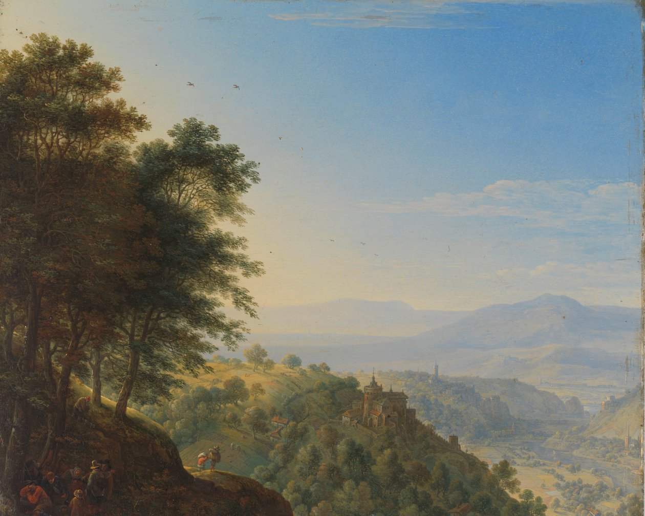 Bjerglandskab nær Boppard ved Rhinen af Herman Saftleven