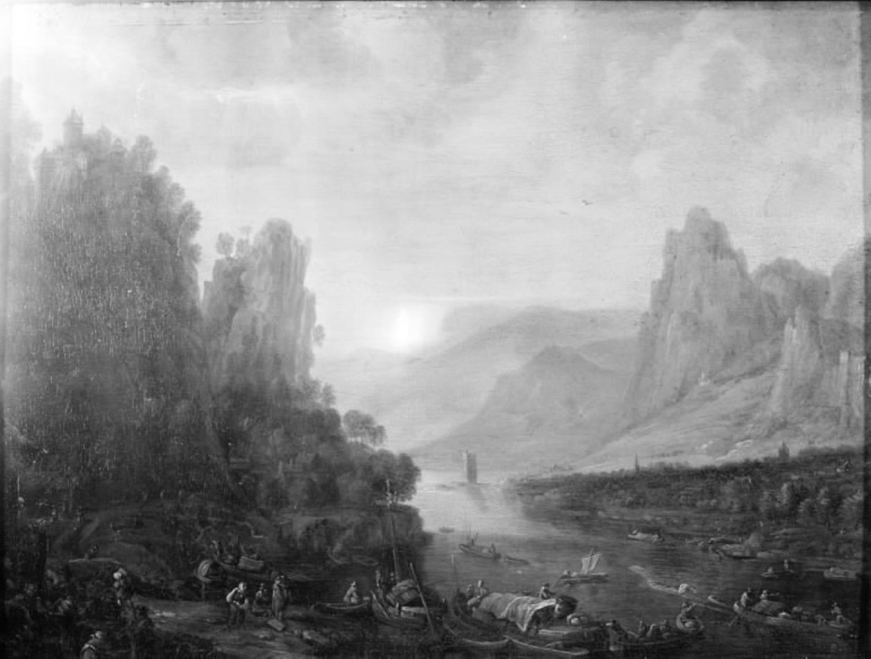 Rhinenlandskab ved Bingen af Herman Saftleven
