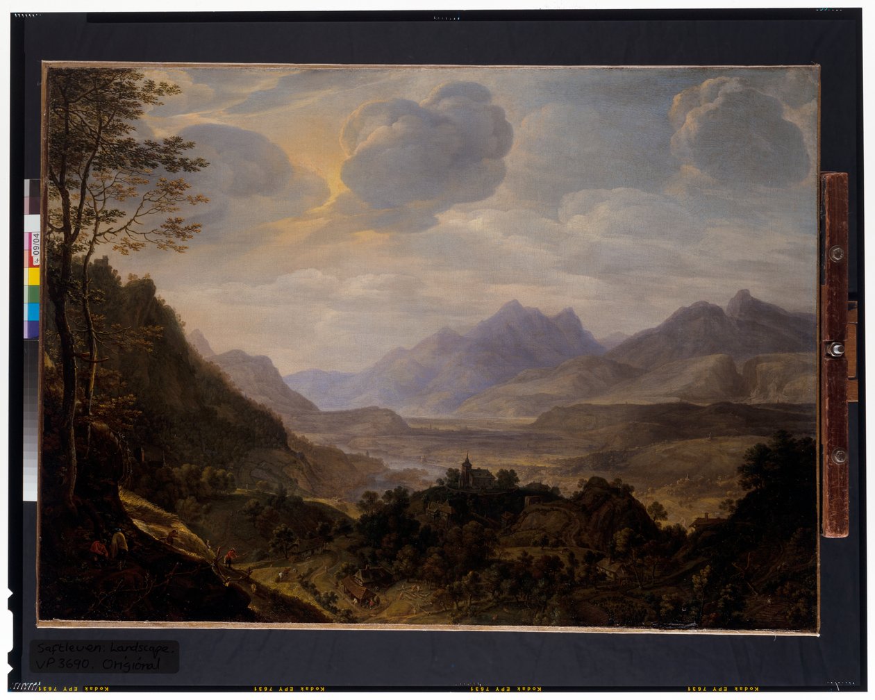Et omfattende rhinsk landskab af Herman the Younger Saftleven