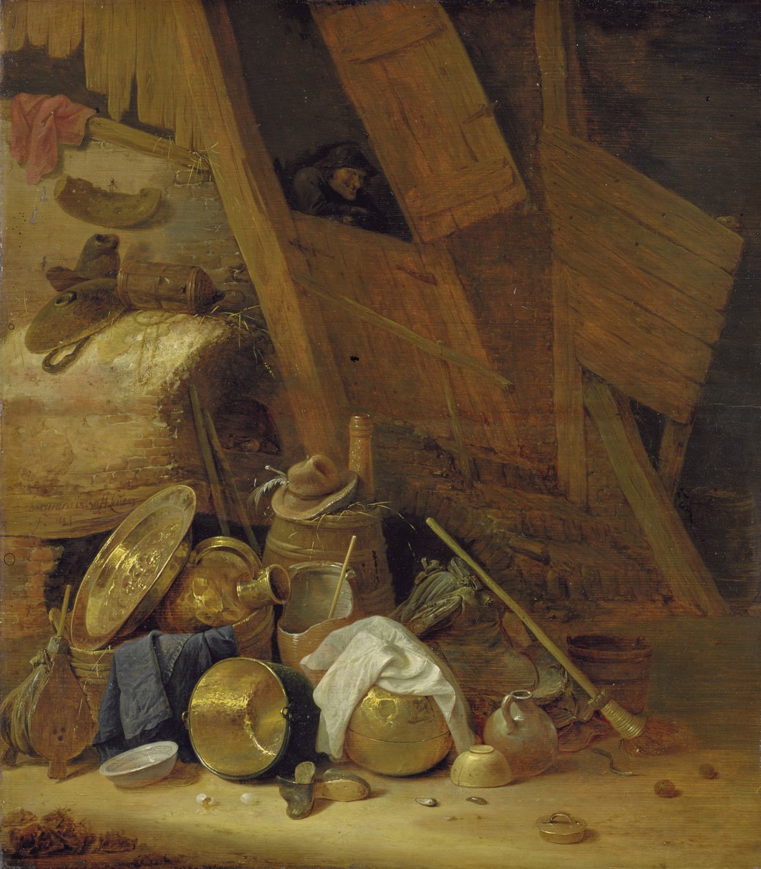 Stilleben inde i en lade, 1634 af Herman the Younger Saftleven