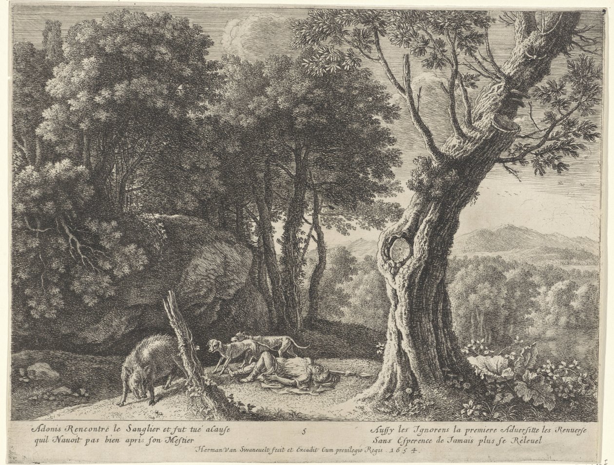 Adonis død Story of Adonis (serietitel) af Herman van Swanevelt