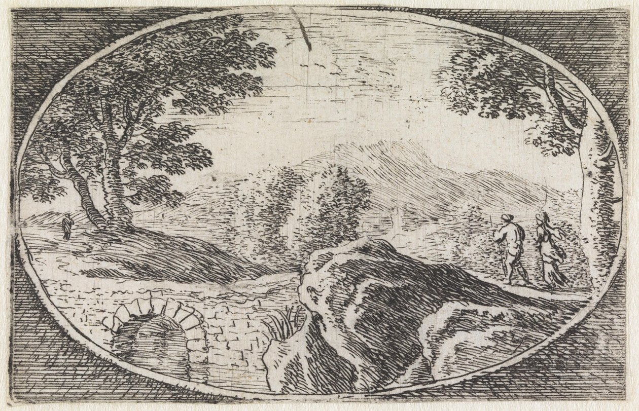 Landskab (nr. 14 fra serien: Forskellige landlige fantasier) af Herman van Swanevelt