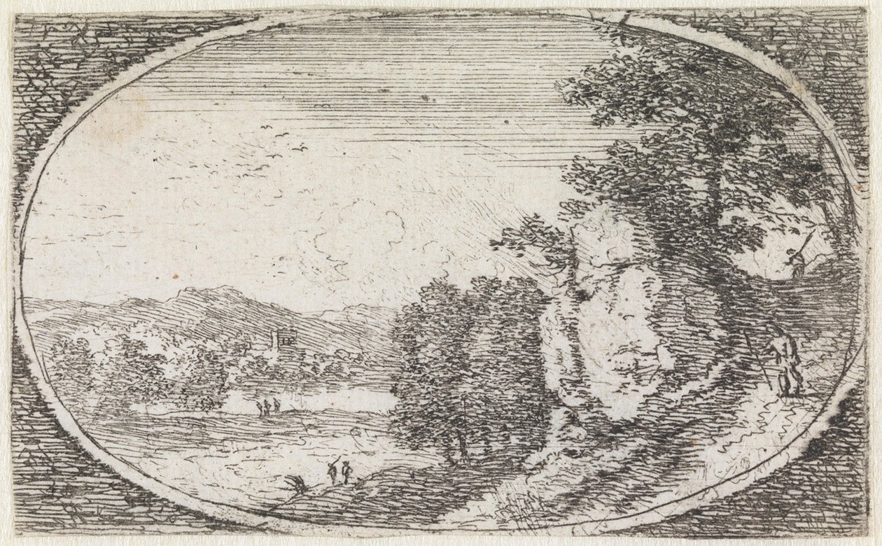 Landskab (nr. 19 fra serien: variae campestrum fantasiae) af Herman van Swanevelt