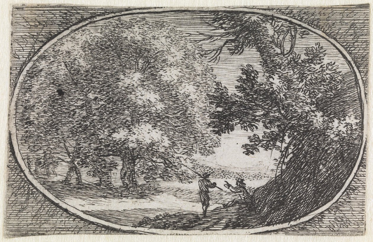 Landskab (nr. 2 fra serien: Variae campestrum fantasiae) af Herman van Swanevelt
