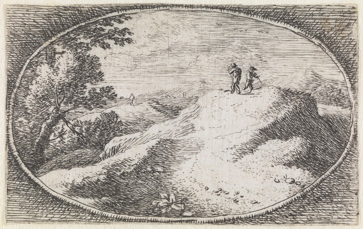 Landskab (nr. 3 fra serien: Varietates campestrium phantasiarum) af Herman van Swanevelt