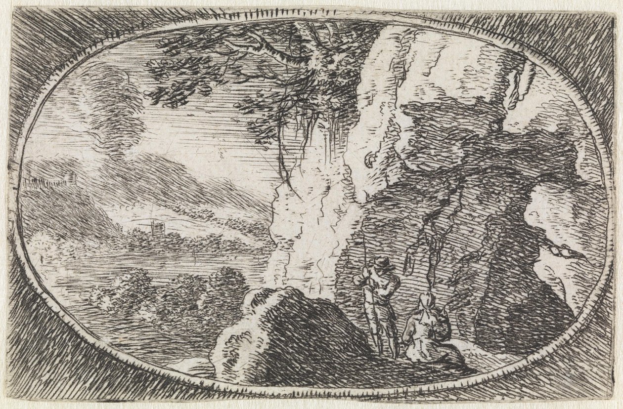 Landskab (nr. 7 fra serien: Variae Campestrum Fantasiae) af Herman van Swanevelt