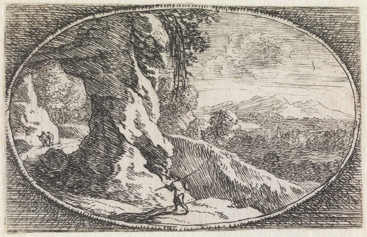 Landskab (nr. 9 fra serien: Variae campestrum fantasiae) af Herman van Swanevelt