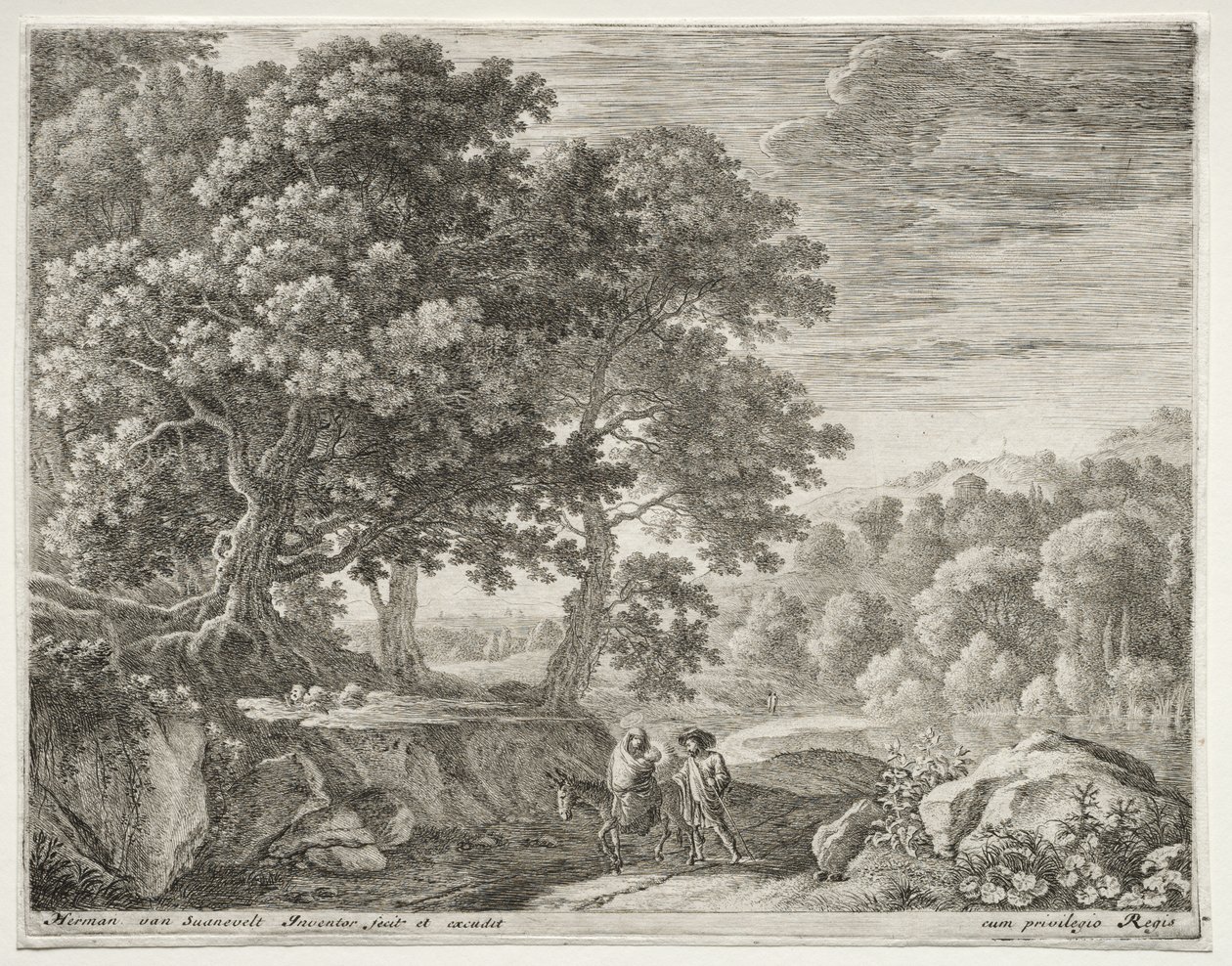 Flugten ind i Egypten, ca. 1652-1654. af Herman van Swanevelt