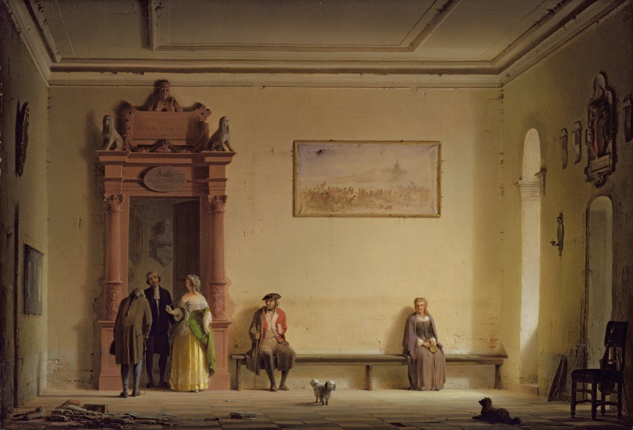 Venteværelset, 1857 af Hermann Dyck