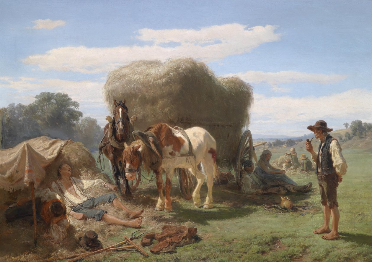 Hvile ved høsten af Hermann Kauffmann the Elder