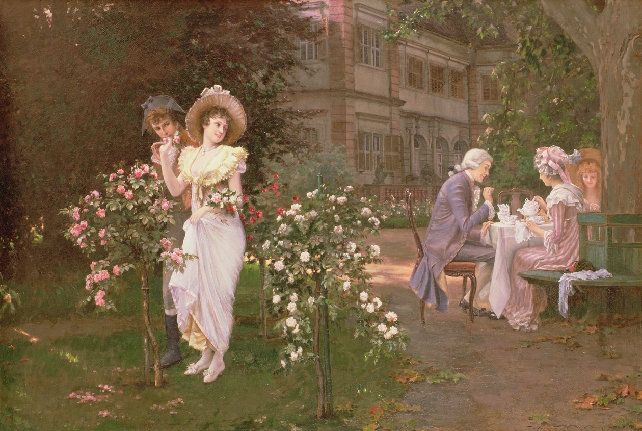 Teatime romantik, 1800-tallet af Hermann Koch