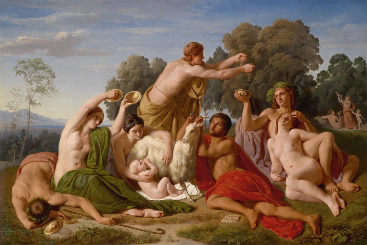 Uddannelsen af ​​Jupiter på Ida -bjerget på Kreta af Hermann Steinfurth