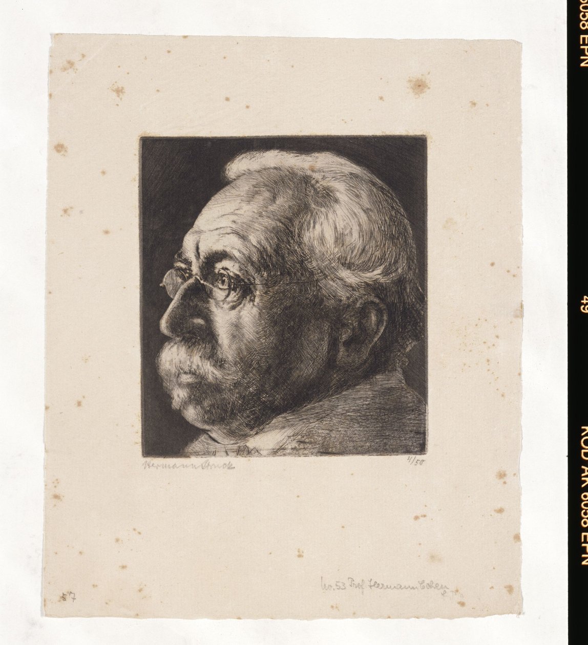 Portræt Hermann Cohen (1842-1918) af Hermann Struck