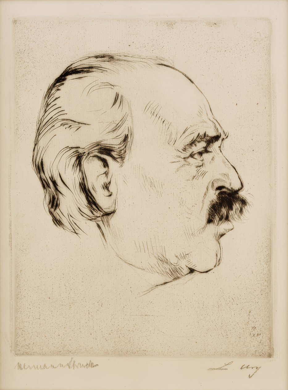 Portræt af Lesser Ury af Hermann Struck