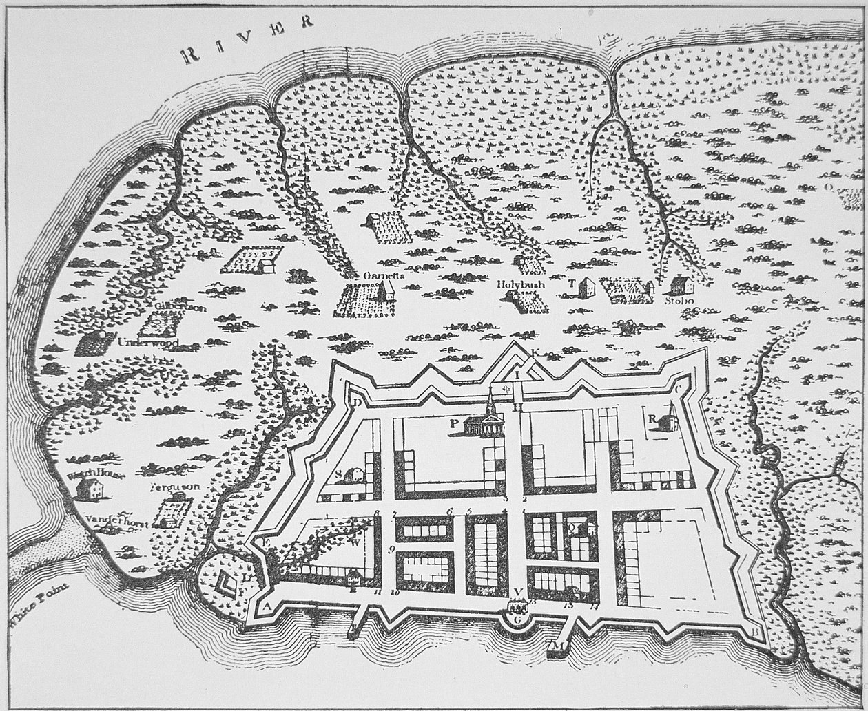 Colonial Carolina (litografi) af Hermann (after) Moll
