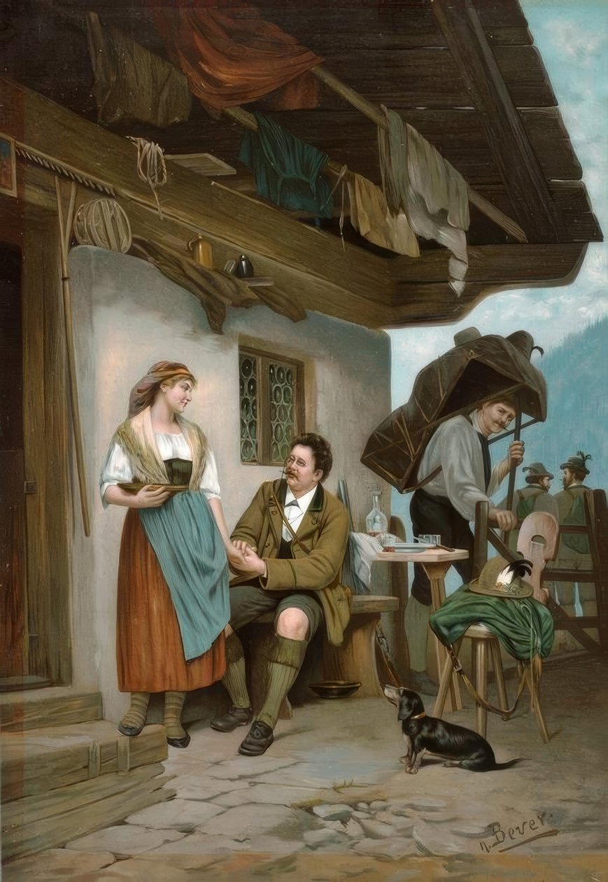 Sommergæster på Alm af Hermann Bever