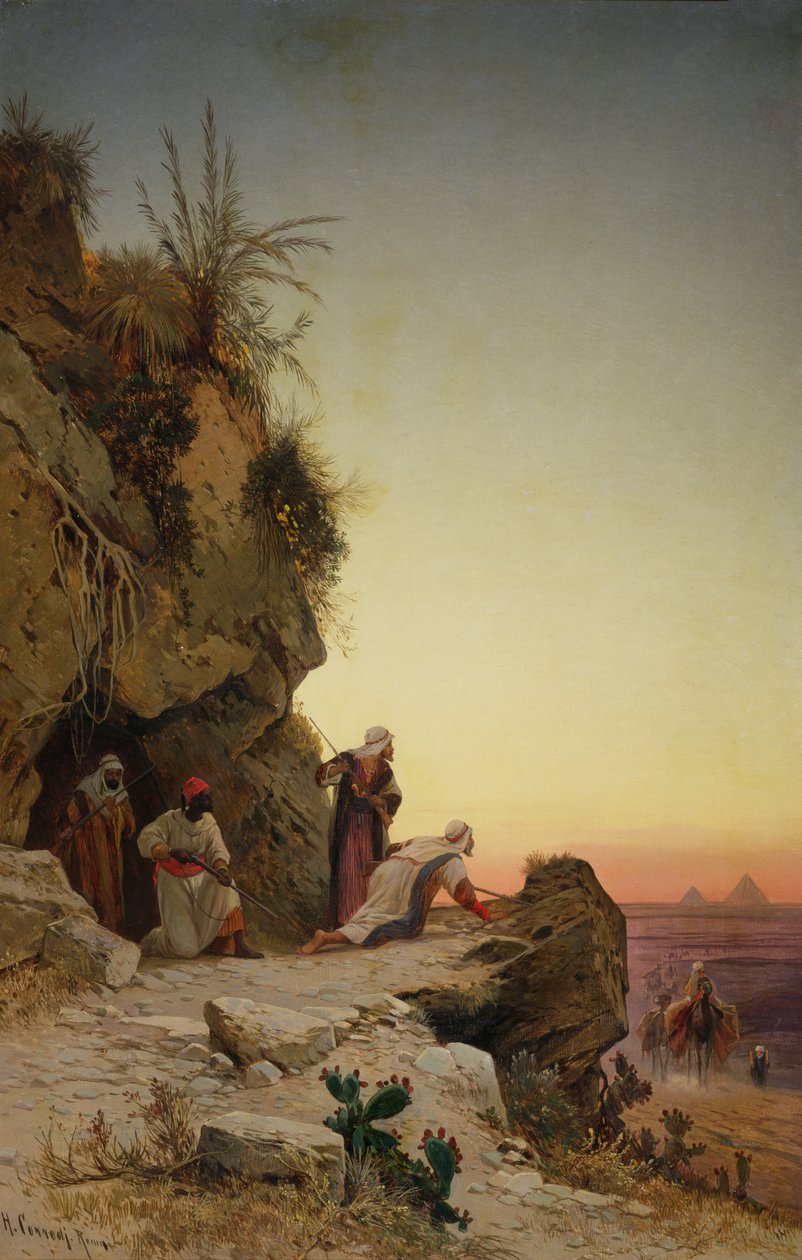 Baghold nær Gizeh af Hermann David Salomon Corrodi
