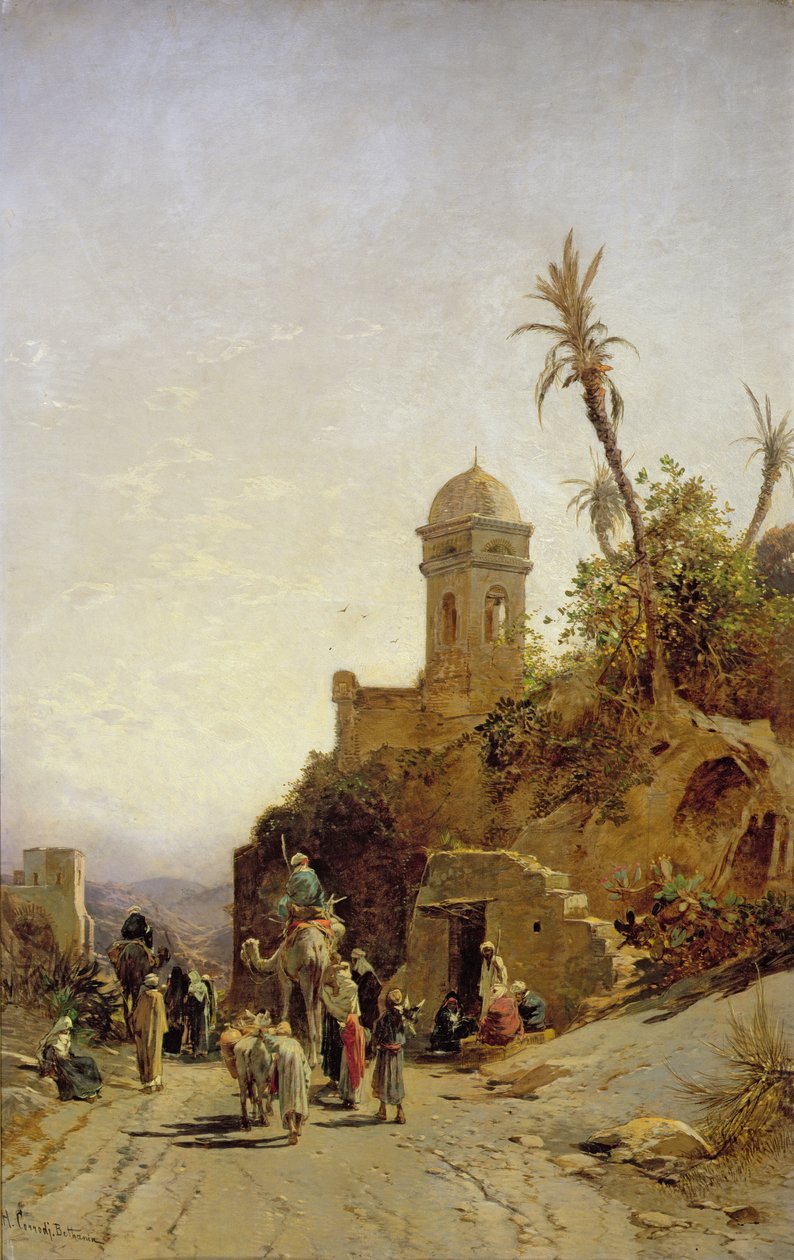 Den afgående karavane, Bethanin, ca. 1880 af Hermann David Salomon Corrodi