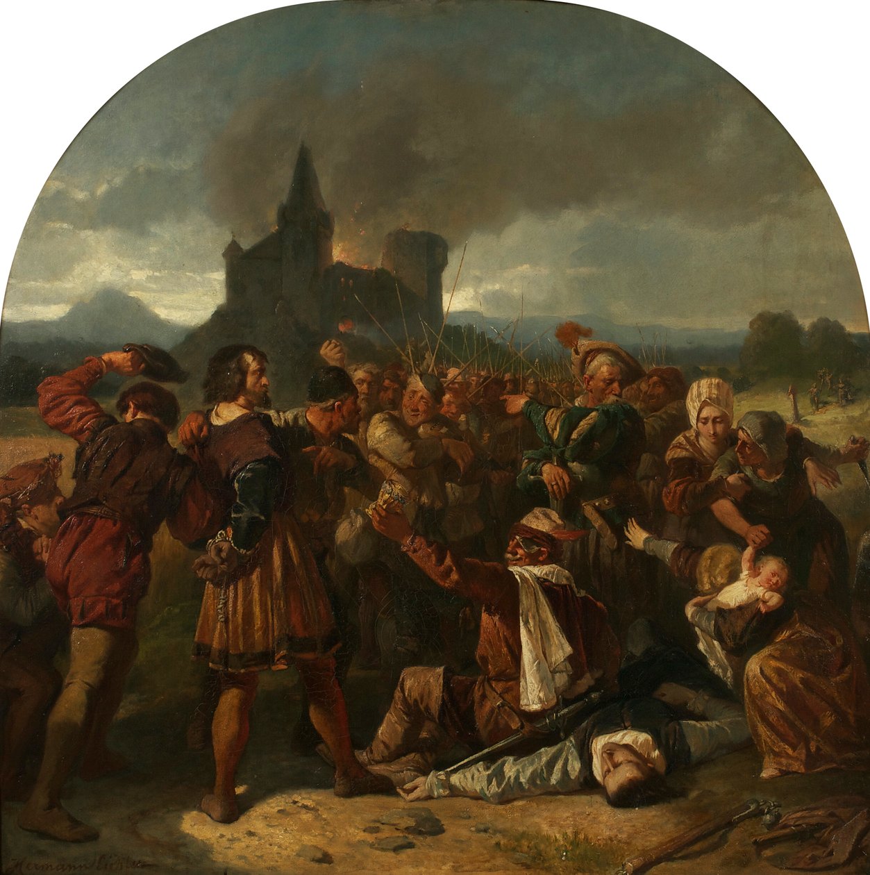 Episode fra de tyske bønders krig Mordet på grev Helfenstein nær Weinsberg, CA 1867. af Hermann Eichler