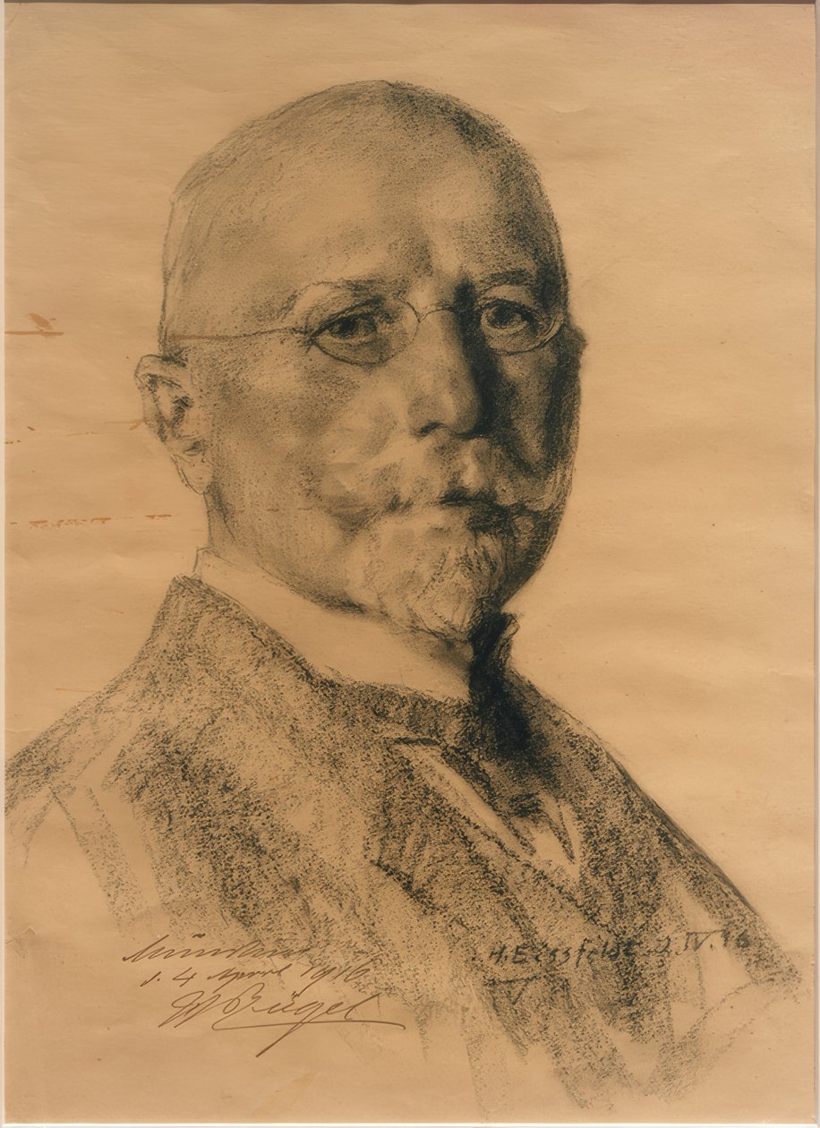 Portræt af Heinrich von Zügel af Hermann Eissfeldt