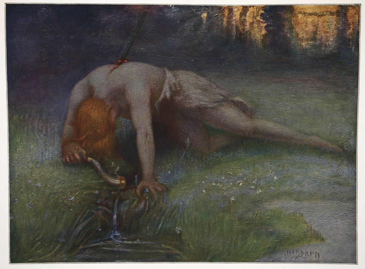 Siegfrieds død, 1906 af Hermann Hendrich