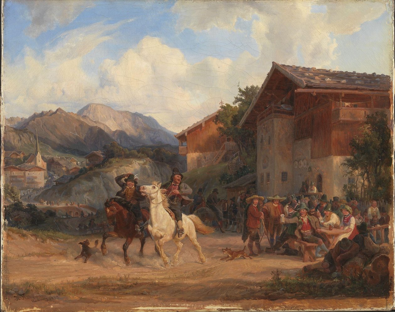 Bønder til hest af Hermann Kauffmann the Elder