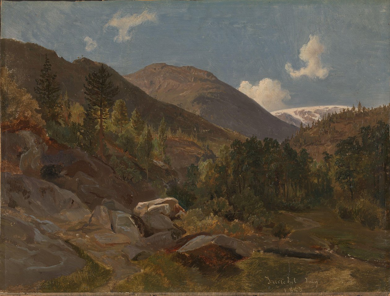 Norsk landskab af Hermann Kauffmann the Elder
