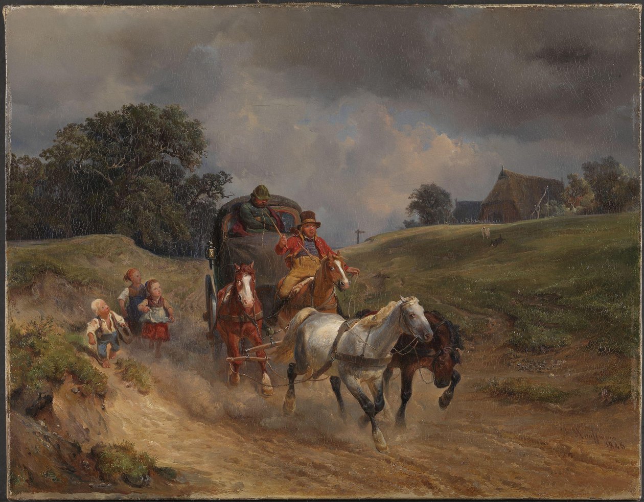 Mail-træneren af Hermann Kauffmann the Elder