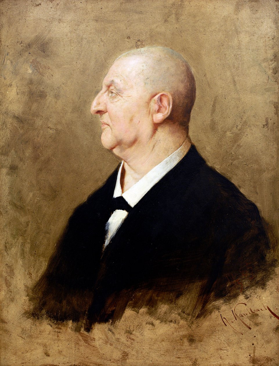 Portræt af Anton Bruckner (1824-1896) af Hermann von Kaulbach (1846-1909) af Hermann Kaulbach