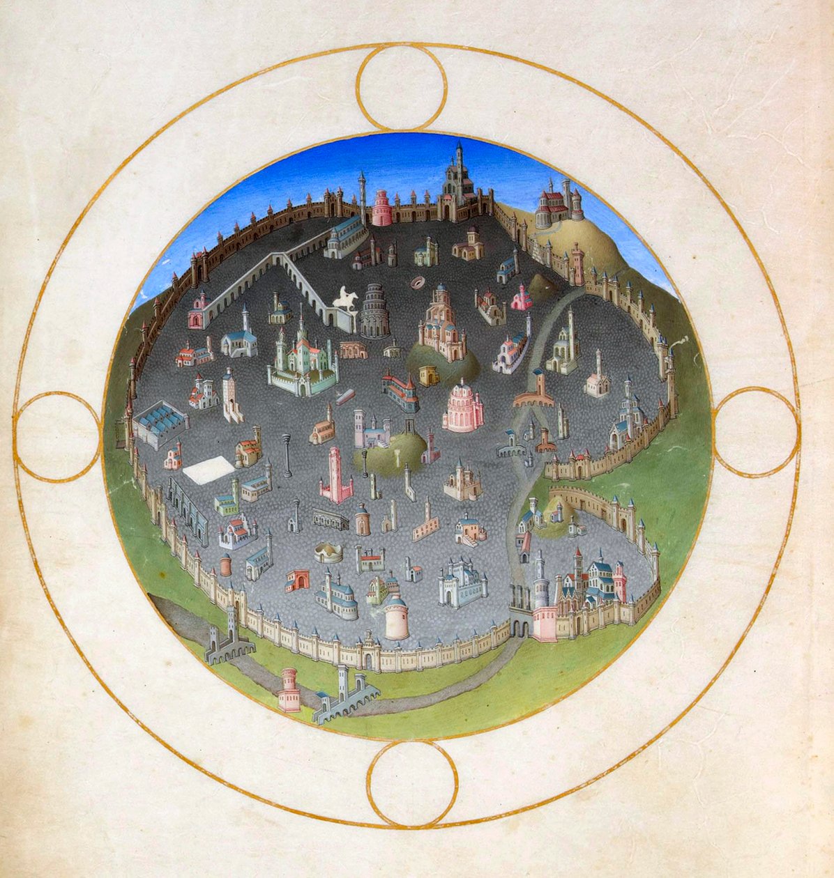 En plan over Rom, 1412-1416 af Hermann Limbourg