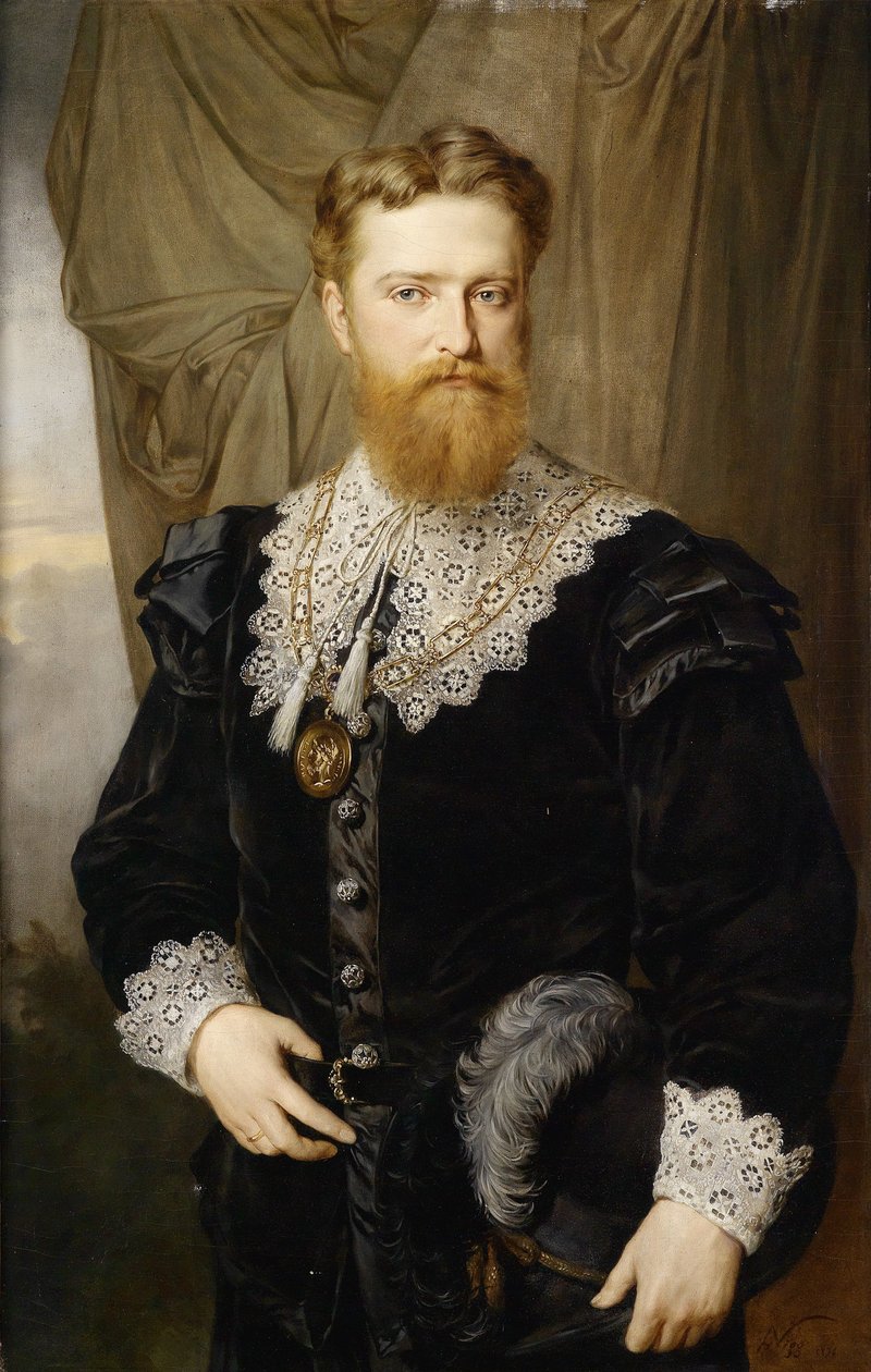 Portræt af Karl Lueger 1844-1910 i historisk dragt, 1876 af Hermann Nigg