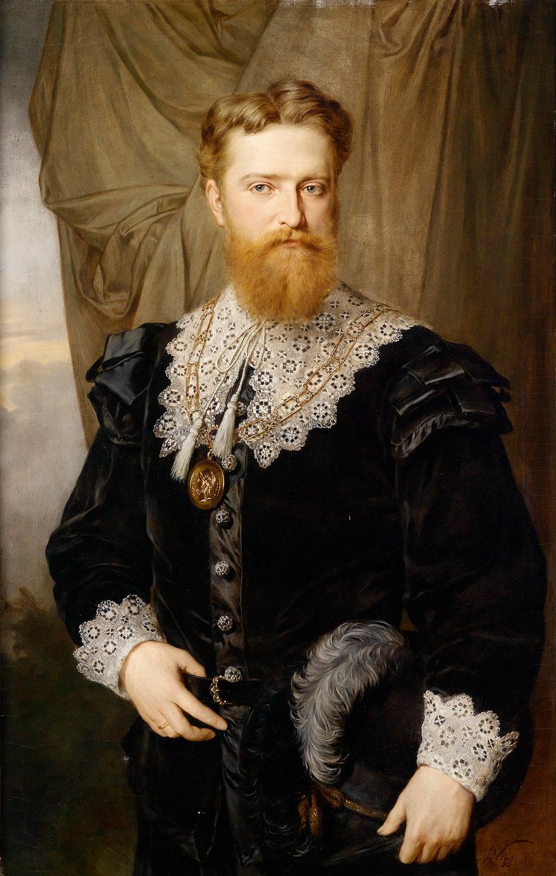 ""Portræt af den østrigske politiker Karl Lueger i historisk kostume"" (Portræt af Karl Lueger (1844-1910) i historisk kostume) Maleri af Hermann Nigg (1849-1928) af Hermann Nigg