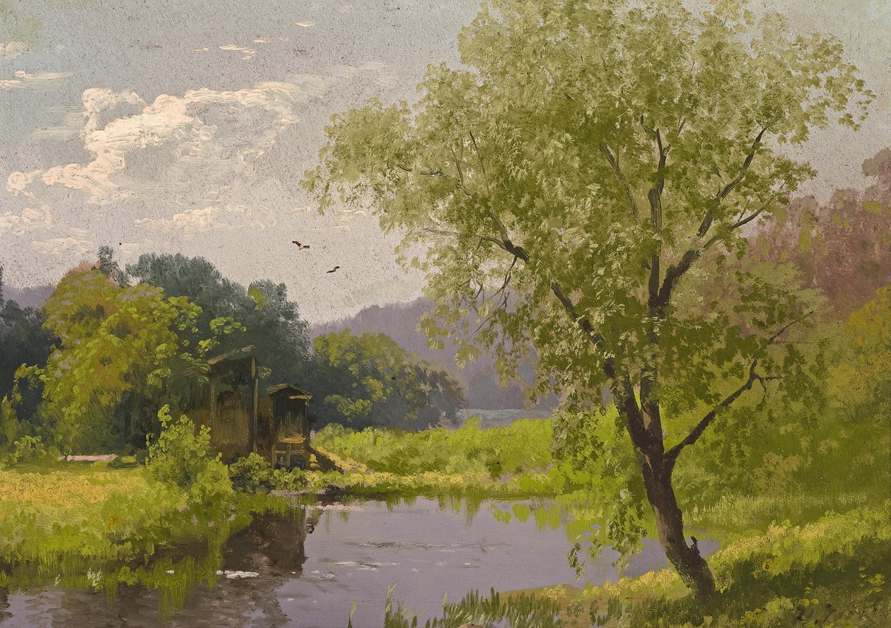 Gammel mølle af Hermann Ottomar Herzog