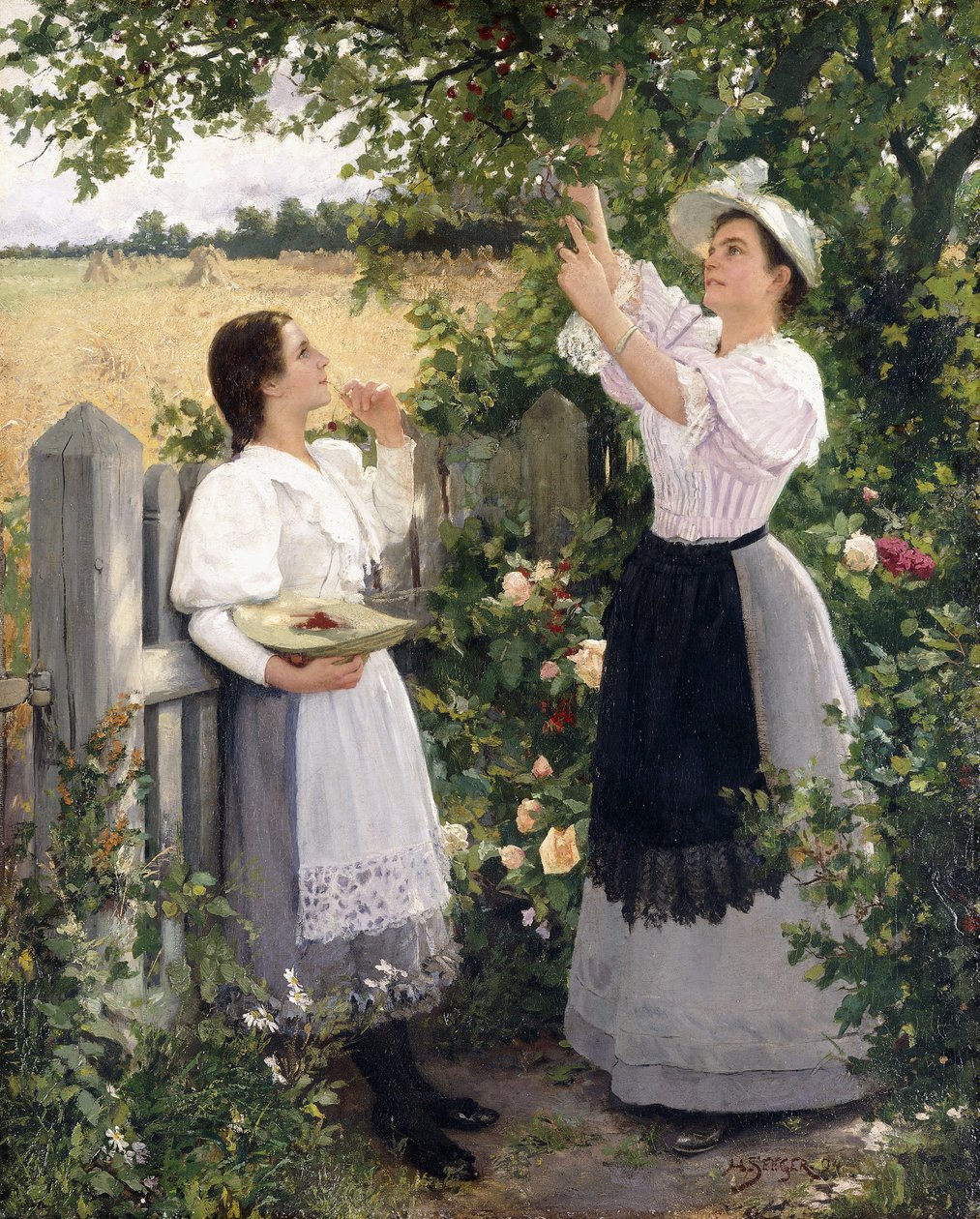 Kirsebærplukkerne, 1894 af Hermann Seeger