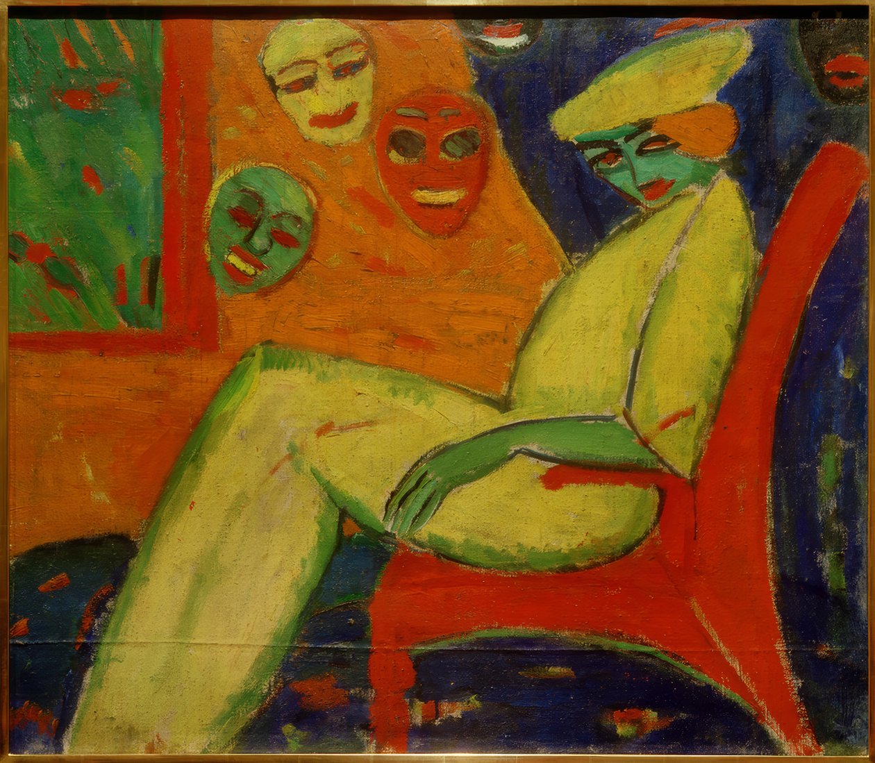 Dame med masker af Hermann Stenner