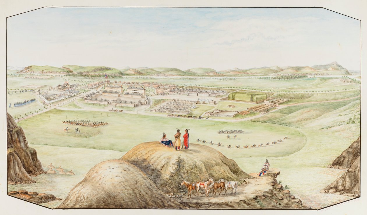 Fort Keogh, Montana-territoriet, ca. 1877-1881. af Hermann Stieffel