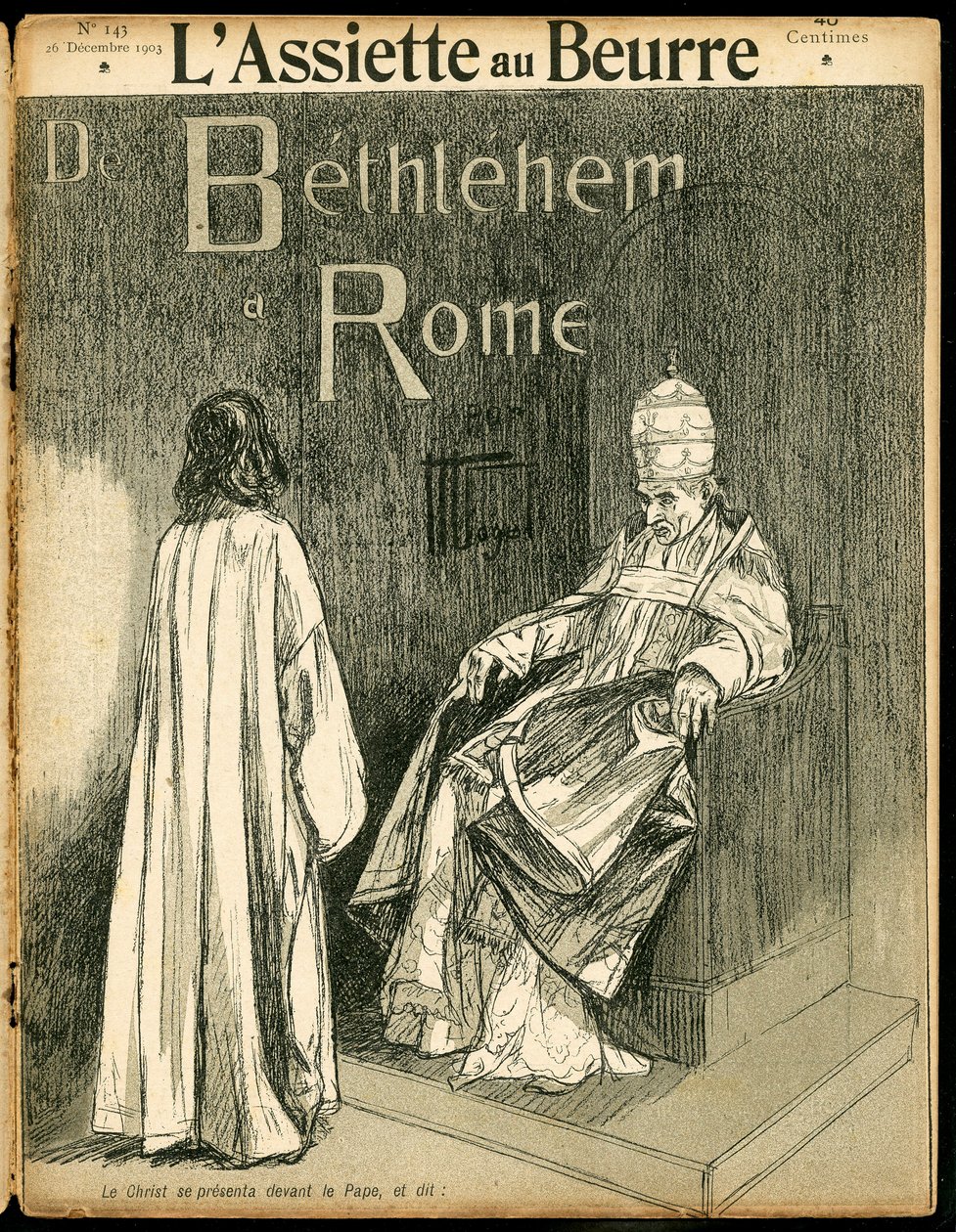 Cover af "" The Butter Plate"", nummer 143, Satirique en N & B af Hermann Vogel