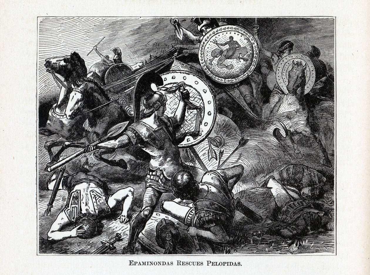 Epaminondas redder Pelopidas, 1882 af Hermann Vogel
