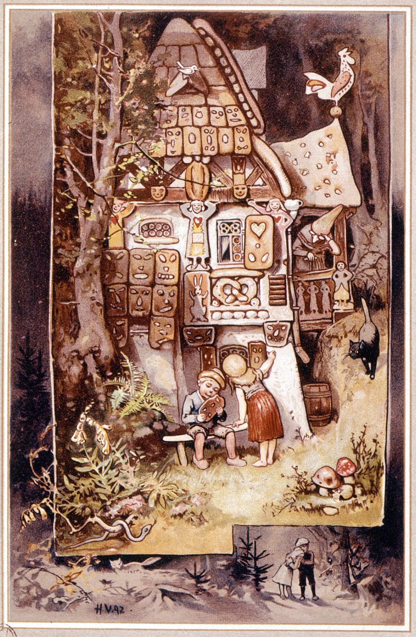 Hans og Grete, fortælling af Grimm - illustration af Hermann Vogel af Hermann Vogel