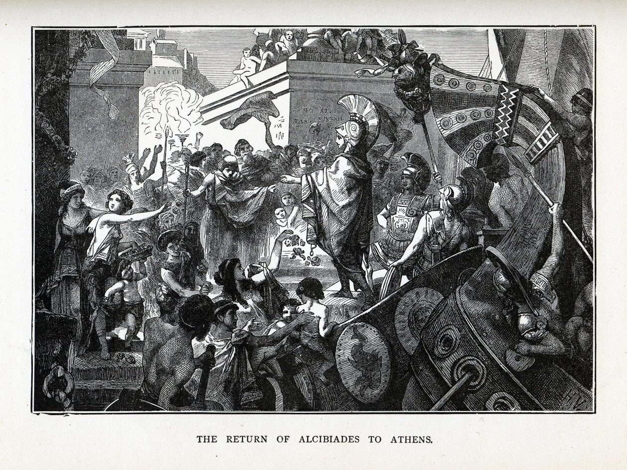 Alcibiades tilbagevenden til Athen, 1882 af Hermann Vogel