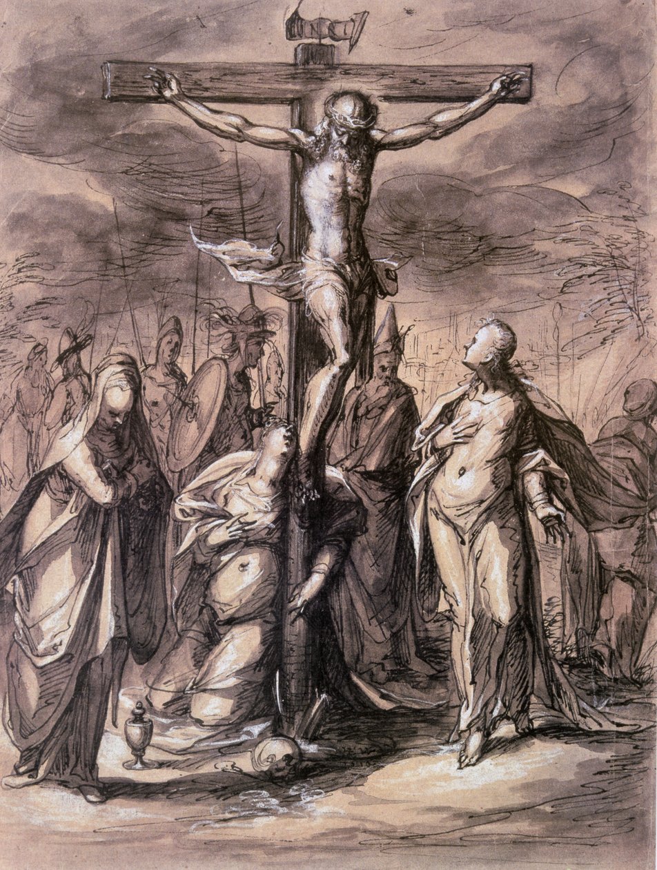 Kristus på korset, 1600-tallet. af Hermann Weyer