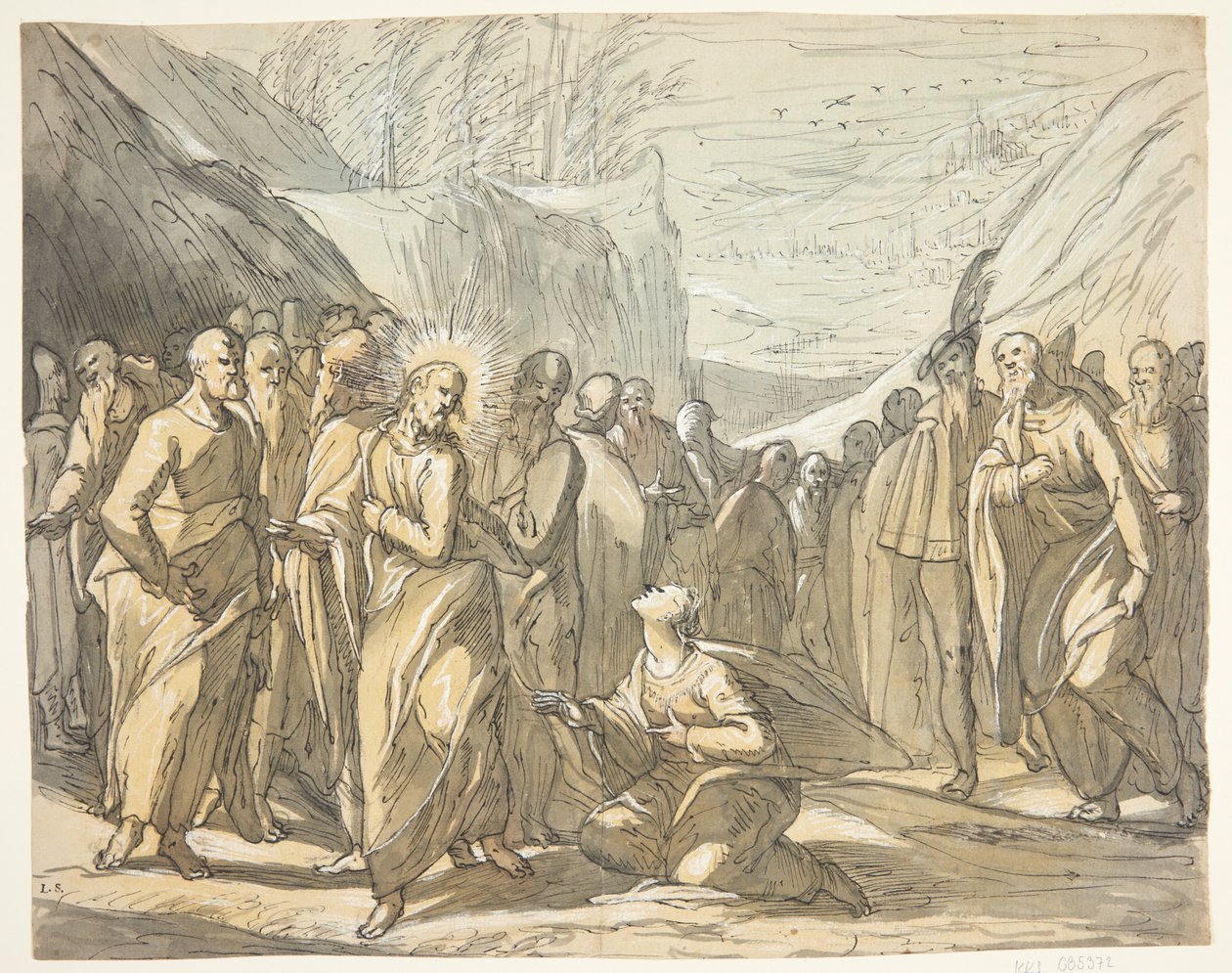 Kristus og den kananæiske kvinde. af Hermann Weyer