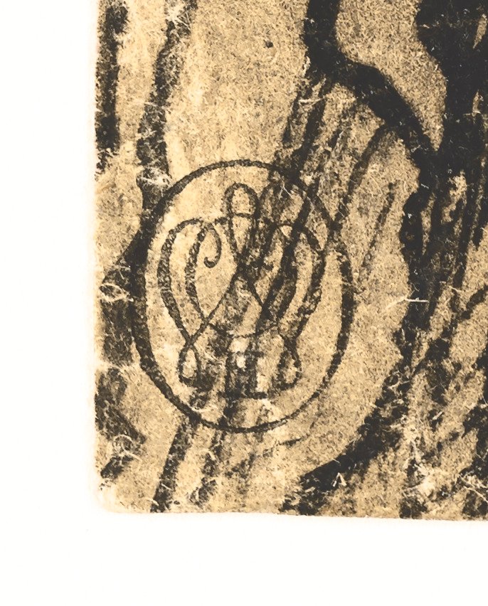 Kristi gravlæggelse (recto); Landskab med en by ved en flod (verso) af Hermann Weyer