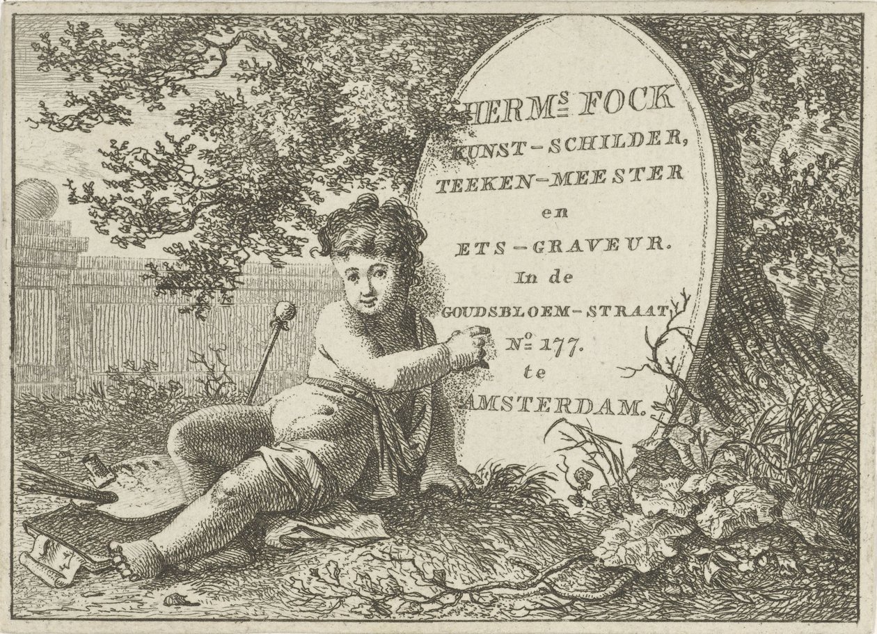 Visitkort af Hermanus Fock af Hermanus Fock